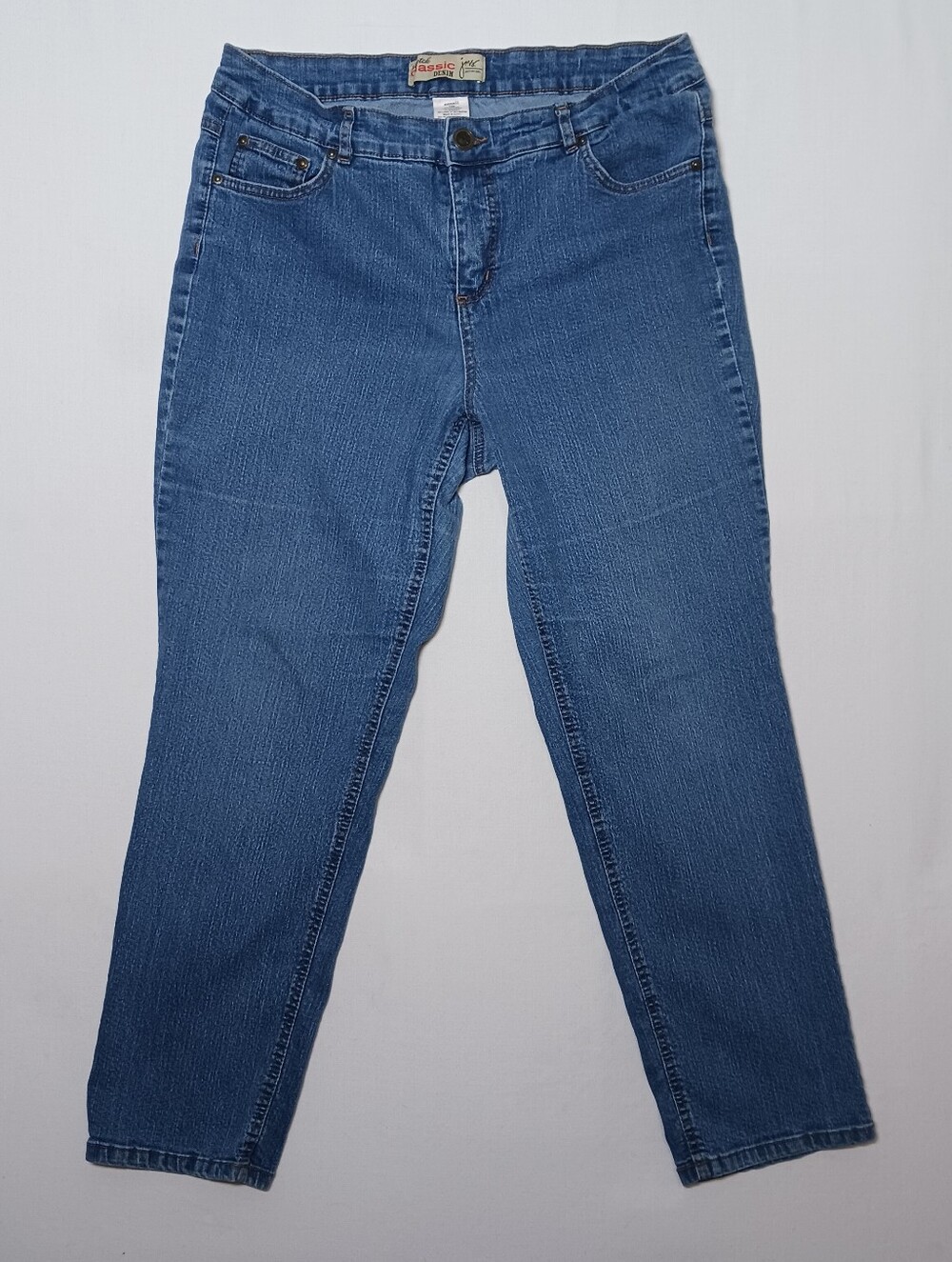 JMS Just My Size Classic Fit Stretch Jeans 16W Medium Wash Denim 36X29 JM3959